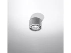 Sollux Lighting Plafón-Lámparas de techo Blaze industrial de concreto - 1 fuentes luminosas 3000K - L.14 x A.9 cm - Gris