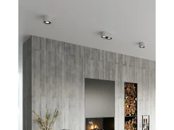 Sollux Lighting Plafón-Lámparas de techo Blaze industrial de concreto - 2 fuentes luminosas 4000K - L.27 x A.9 cm - Gris