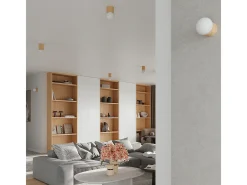 Clearance Sollux Lighting Lámparas De Techo Boomo Moderno De Madera - 1 Fuentes Luminosas - L.12 X A.23 Cm - Madera Natural Color natural claro