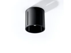 Discount Sollux Lighting Lámparas de techo Brich moderno de aluminio - 1 fuentes luminosas 3000K - L.10 x A.10 cm - Negro