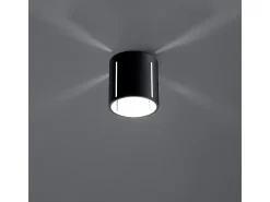 Sollux Lighting Lámparas de techo Brich moderno de aluminio - 1 fuentes luminosas 4000K - L.10 x A.10 cm - Negro Outlet