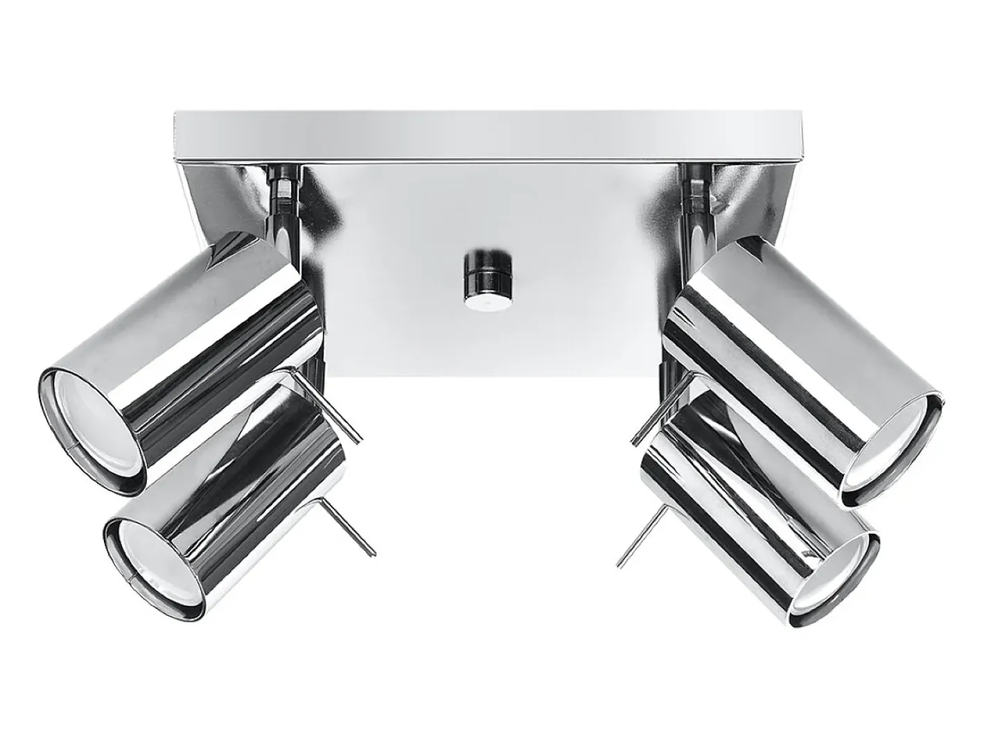Discount Sollux Lighting Lámparas de techo Briix moderno de acero - 4 fuentes luminosas 4000K - L.25 x A.16 cm - cromo Gris