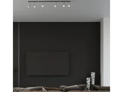 Discount Sollux Lighting Lámparas de techo Briix moderno de acero - 4 fuentes luminosas 4000K - L.25 x A.16 cm - cromo Gris