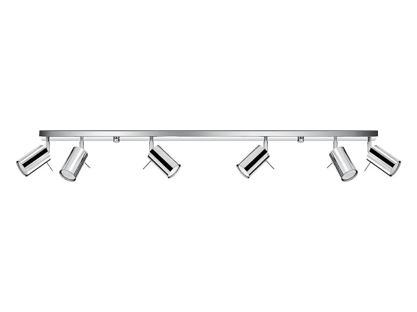 Sollux Lighting Lámparas de techo Briix moderno de acero - 6 fuentes luminosas 4000K - L.118 x A.16 cm - cromo Gris Hot