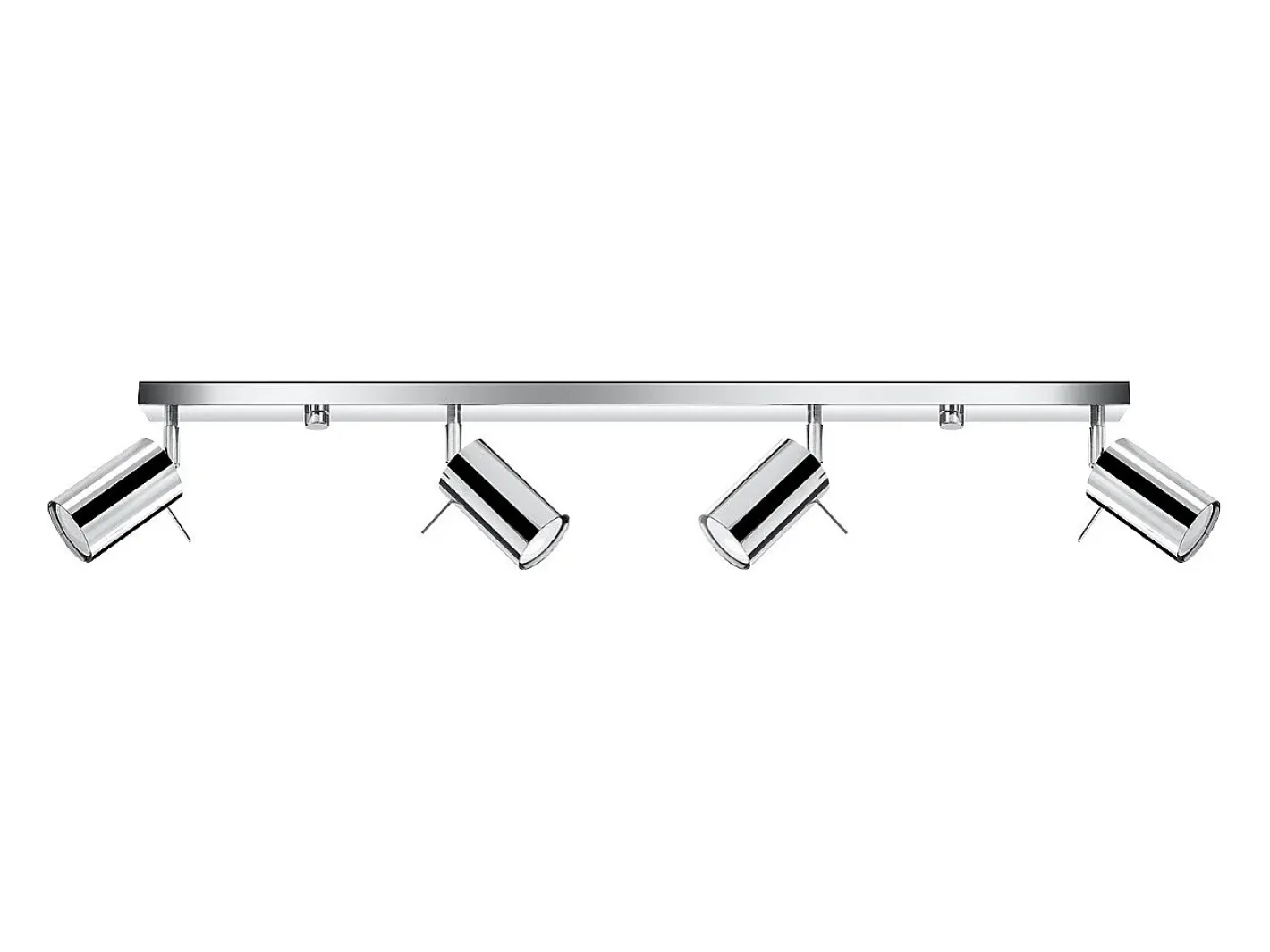 Sale Sollux Lighting Lámparas de techo Briix moderno de acero - 4 fuentes luminosas 3000K - L.80 x A.16 cm - cromo Gris