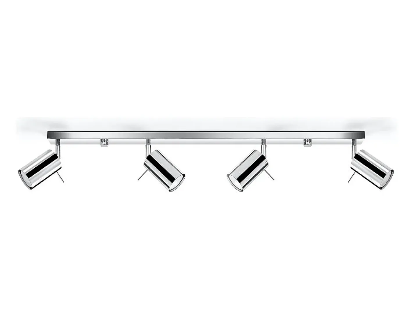 Sale Sollux Lighting Lámparas de techo Briix moderno de acero - 4 fuentes luminosas 3000K - L.80 x A.16 cm - cromo Gris