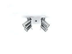 Sollux Lighting Lámparas de techo Briix moderno de acero - 4 fuentes luminosas 3000K - L.25 x A.16 cm - cromo Gris Clearance