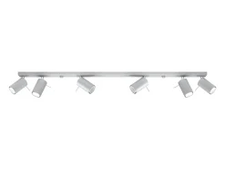 Sollux Lighting Plafón-Lámparas de techo Briix moderno de acero - 6 fuentes luminosas 4000K - L.118 x A.16 cm - Gris
