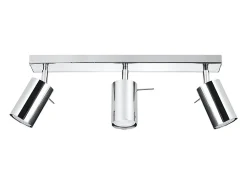 Sale Sollux Lighting Lámparas de techo Briix moderno de acero - 3 fuentes luminosas 3000K - L.45 x A.16 cm - cromo Gris
