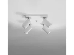 Sollux Lighting Plafón-Lámparas de techo Briix moderno de acero - 4 fuentes luminosas 3000K - L.25 x A.16 cm - Blanco