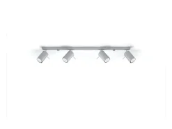 Sollux Lighting Plafón-Lámparas de techo Briix moderno de acero - 4 fuentes luminosas 3000K - L.80 x A.16 cm - Gris