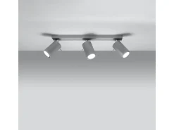 Sollux Lighting Lámparas de techo Briix moderno de acero - 3 fuentes luminosas 4000K - L.45 x A.16 cm - Gris New