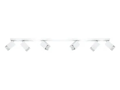 Sollux Lighting Plafón-Lámparas de techo Briow moderno de acero - 6 fuentes luminosas 3000K - L.118 x A.16 cm - Blanco