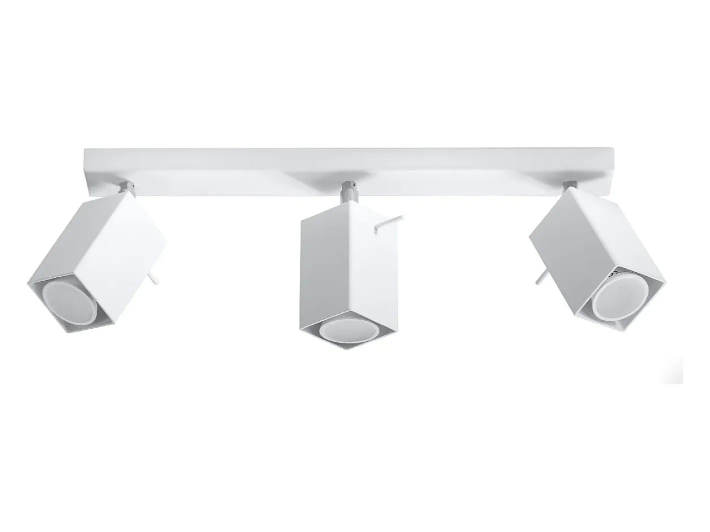 New Sollux Lighting Lámparas de techo Briow moderno de acero - 3 fuentes luminosas 3000K - L.45 x A.16 cm - Blanco