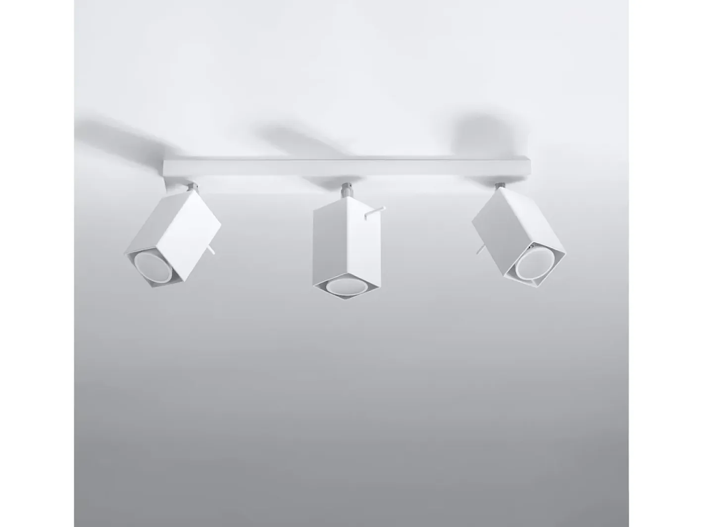 New Sollux Lighting Lámparas de techo Briow moderno de acero - 3 fuentes luminosas 3000K - L.45 x A.16 cm - Blanco