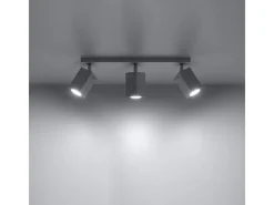 Sollux Lighting Plafón-Lámparas de techo Briow moderno de acero - 3 fuentes luminosas 4000K - L.45 x A.16 cm - Blanco