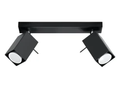 Sollux Lighting Lámparas de techo Briow moderno de acero - 2 fuentes luminosas 3000K - L.30 x A.16 cm - Negro Clearance