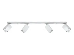 Sale Sollux Lighting Lámparas de techo Briow moderno de acero - 4 fuentes luminosas 4000K - L.80 x A.16 cm - Blanco