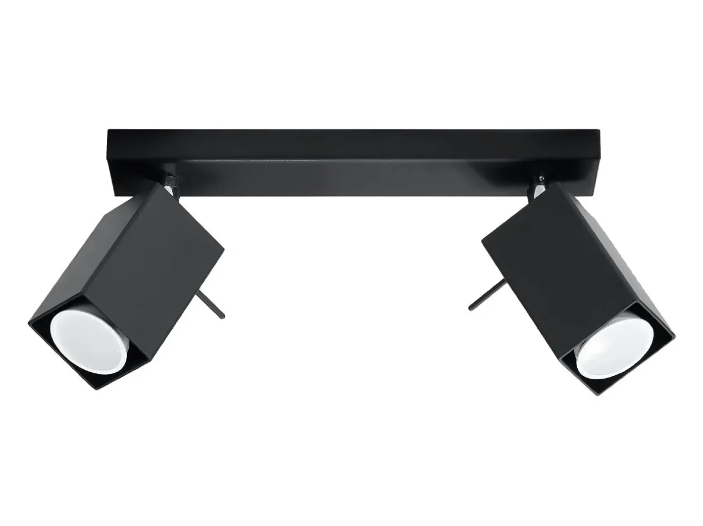 Discount Sollux Lighting Lámparas de techo Briow moderno de acero - 2 fuentes luminosas 4000K - L.30 x A.16 cm - Negro