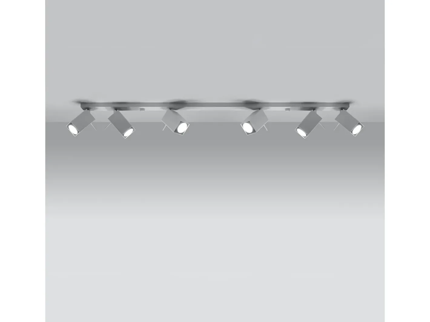 Online Sollux Lighting Lámparas de techo Briow moderno de acero - 6 fuentes luminosas 4000K - L.118 x A.16 cm - Blanco