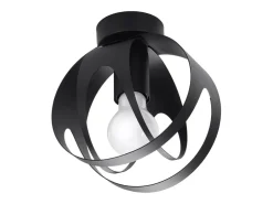 Sollux Lighting Plafón-Lámparas de techo Brive moderno de acero - 1 fuentes luminosas 4000K - L.16 x A.21 cm - Negro