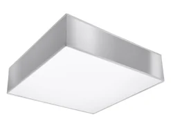 Sollux Lighting Plafón-Lámparas de techo Care minimalista de CLORURO DE POLIVINILO - 2 fuentes luminosas 4000K - L.35 x A.11 cm - Gris