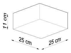 Outlet Sollux Lighting Lámparas de techo Care minimalista de CLORURO DE POLIVINILO - 1 fuentes luminosas 3000K - L.25 x A.11 cm - Blanco