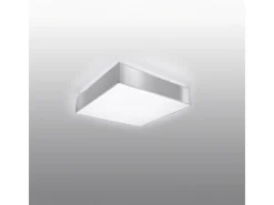 Sollux Lighting Plafón-Lámparas de techo Care minimalista de CLORURO DE POLIVINILO - 1 fuentes luminosas 3000K - L.25 x A.11 cm - Gris