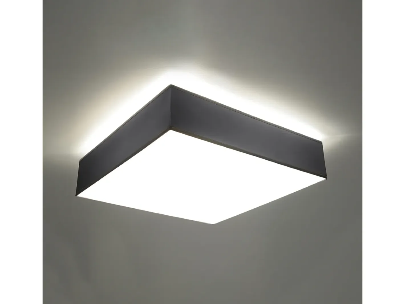 Sollux Lighting Plafón-Lámparas de techo Care minimalista de CLORURO DE POLIVINILO - 3 fuentes luminosas 4000K - L.45 x A.11 cm - Gris