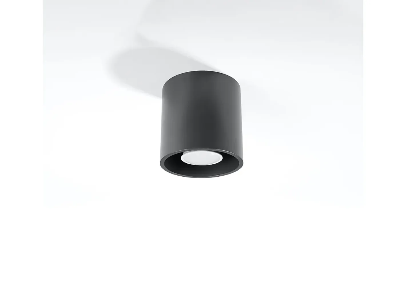 Outlet Sollux Lighting Lámparas de techo Celeris moderno de aluminio - 1 fuentes luminosas 3000K - L.10 x A.10 cm - antracita Gris antracita