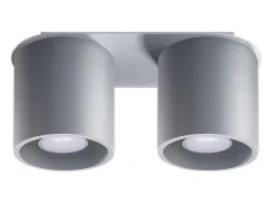 Sollux Lighting Lámparas de techo Celeris moderno de aluminio - 2 fuentes luminosas 4000K - L.26 x A.12 cm - Gris Outlet
