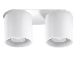 Discount Sollux Lighting Lámparas de techo Celeris moderno de aluminio - 2 fuentes luminosas 3000K - L.26 x A.12 cm - Blanco