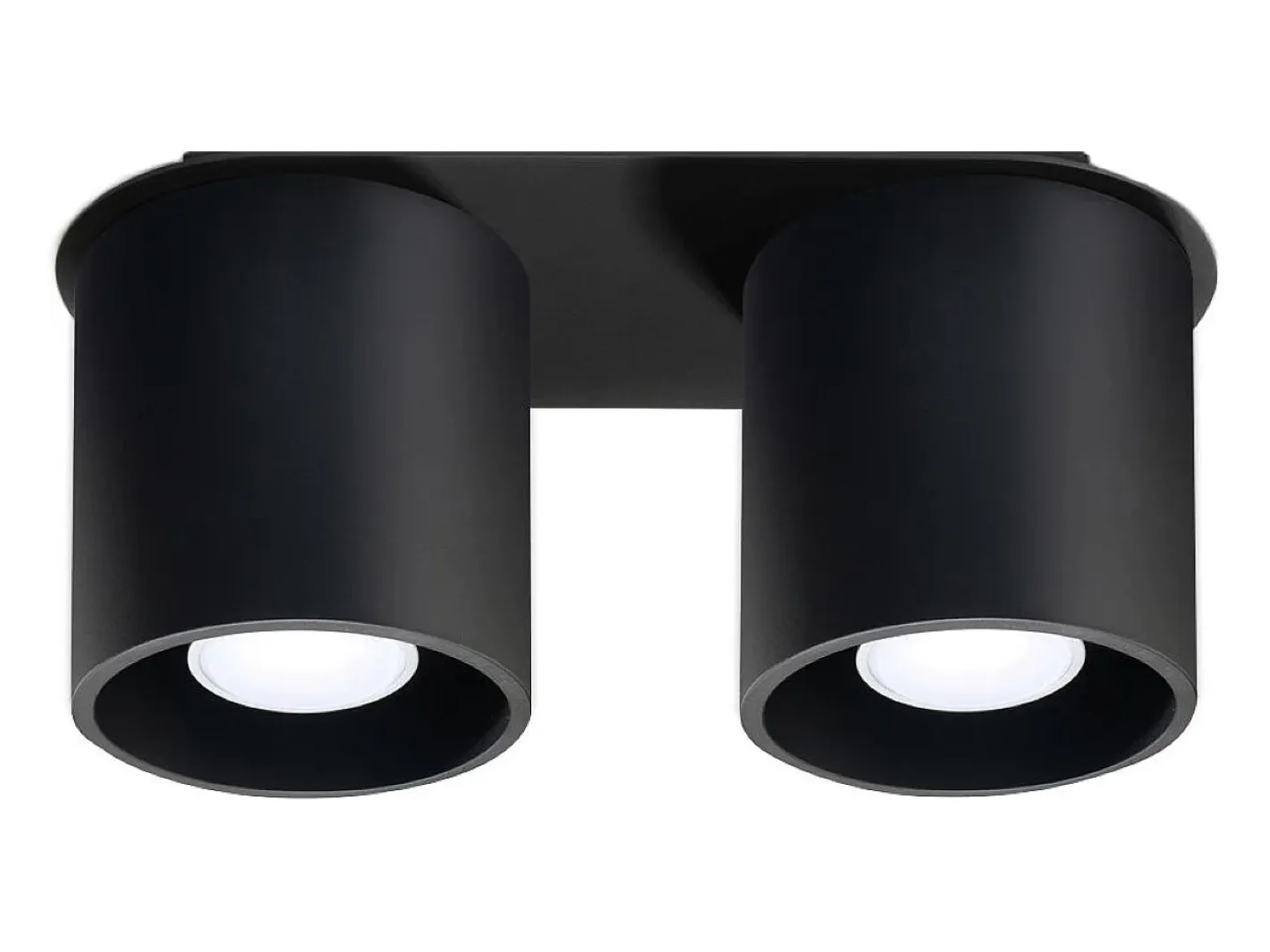 Best Sollux Lighting Lámparas de techo Celeris moderno de aluminio - 2 fuentes luminosas 4000K - L.26 x A.12 cm - Negro