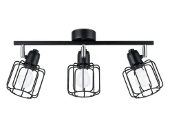 Sollux Lighting Plafón-Lámparas de techo Celubi moderno de acero - 3 fuentes luminosas 4000K - L.48 x A.19 cm - Negro