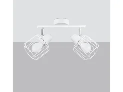 Sollux Lighting Lámparas de techo Celubi moderno de acero - 2 fuentes luminosas 3000K - L.27 x A.19 cm - Blanco Outlet