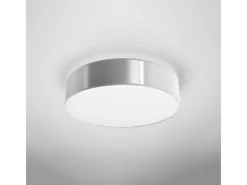 Sollux Lighting Lámparas de techo Cercle minimalista de CLORURO DE POLIVINILO - 3 fuentes luminosas 3000K - L.45 x A.11 cm - Gris Discount