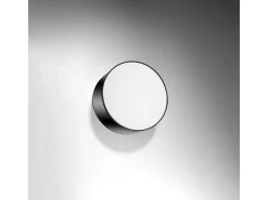 Sollux Lighting Plafón-Lámparas de techo Cercle minimalista de CLORURO DE POLIVINILO - 1 fuentes luminosas 4000K - L.25 x A.11 cm - Negro