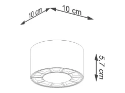 Sollux Lighting Lámparas De Techo Dio Minimalista De Aluminio - 9 Fuentes Luminosas - L.10 X A.5,7 Cm - Blanco New