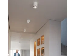 Discount Sollux Lighting Lámparas de techo Flaix moderno de cerámica - 1 fuentes luminosas 3000K - L.14 x A.14 cm - Blanco