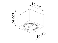 Discount Sollux Lighting Lámparas de techo Flaix moderno de cerámica - 1 fuentes luminosas 3000K - L.14 x A.14 cm - Blanco