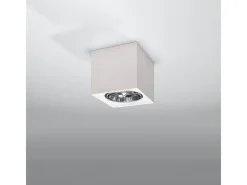 Discount Sollux Lighting Lámparas de techo Flaix moderno de cerámica - 1 fuentes luminosas 3000K - L.14 x A.14 cm - Blanco