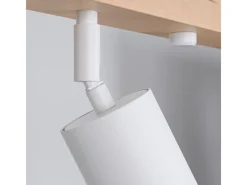 Discount Sollux Lighting Lámparas de techo Flare moderno de acero/madera - 4 fuentes luminosas 4000K - L.96 x A.17,5 cm - madera blanca Blanco