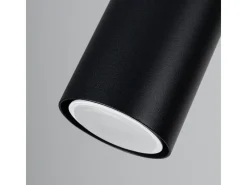Sollux Lighting Plafón-Lámparas de techo Flare moderno de acero/madera - 2 fuentes luminosas 4000K - L.46 x A.17,5 cm - madera negra Negro