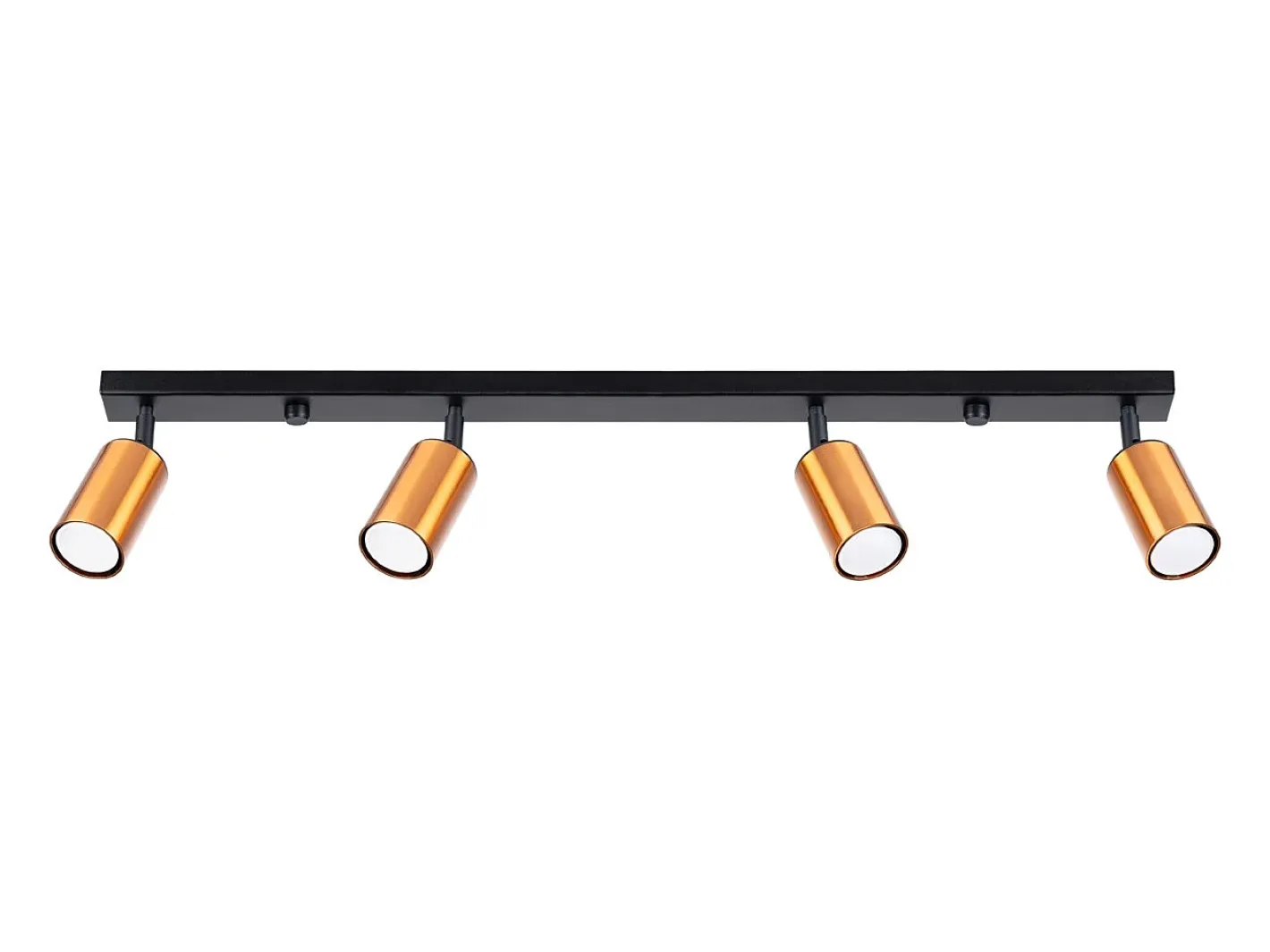 Sollux Lighting Plafón-Lámparas de techo Glois moderno de acero - 4 fuentes luminosas 3000K - L.82 x A.18,5 cm - /cobre Negro