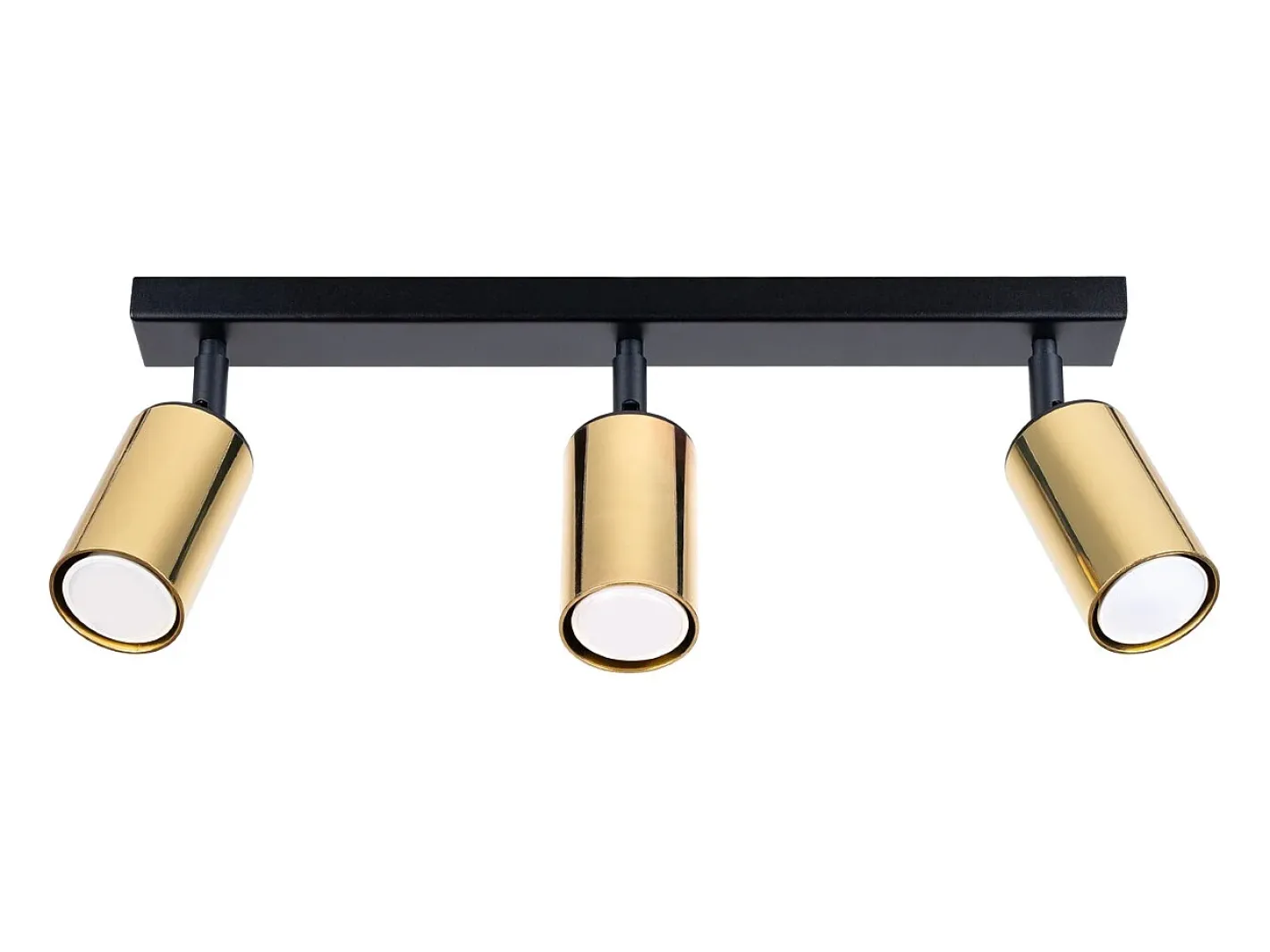 Sollux Lighting Plafón-Lámparas de techo Glois moderno de acero - 3 fuentes luminosas 3000K - L.45 x A.18,5 cm - oro Negro