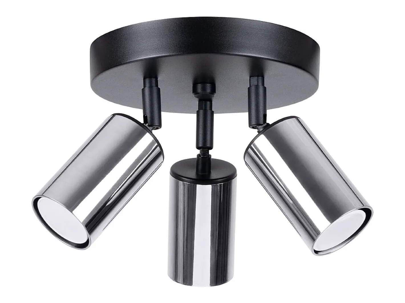 Online Sollux Lighting Lámparas de techo Glois moderno de acero - 3 fuentes luminosas 3000K - L.19,5 x A.20 cm - /cromo Negro