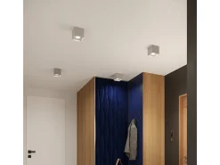 Sollux Lighting Plafón-Lámparas De Techo Hati Minimalista De Aluminio - 1 Fuentes Luminosas - L.10 X A.10 Cm - Gris