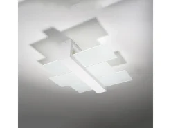 Online Sollux Lighting Lámparas de techo Ignis escandinavo de madera/vidrio - 2 fuentes luminosas 3000K - L.43 x A.12 cm - Blanco