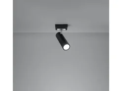 Sollux Lighting Plafón-Lámparas de techo Invicta moderno de acero - 1 fuentes luminosas 4000K - L.8 x A.20 cm - Negro