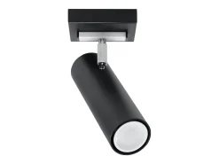 Sollux Lighting Plafón-Lámparas de techo Invicta moderno de acero - 1 fuentes luminosas 4000K - L.8 x A.20 cm - Negro